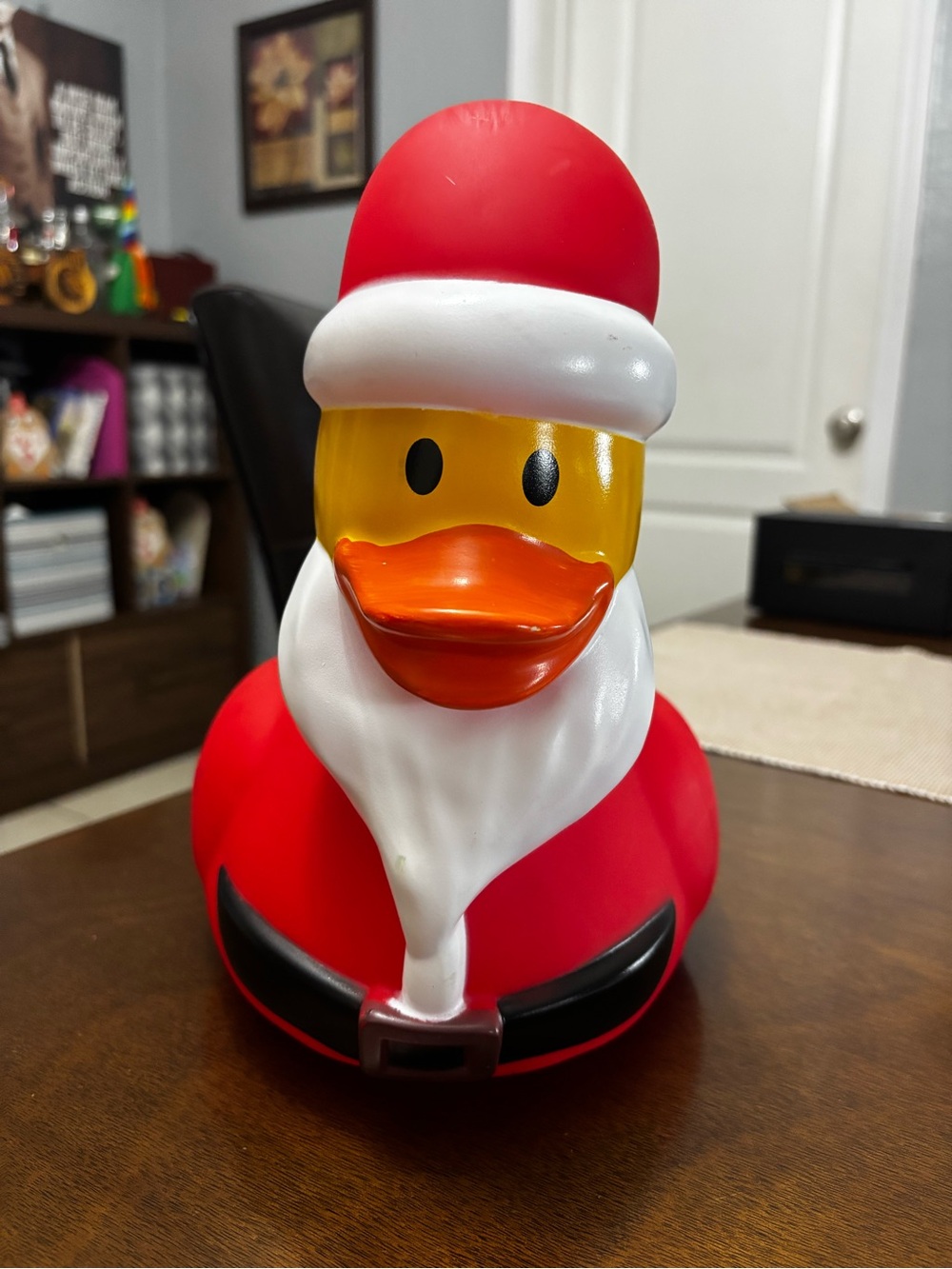 Santa Jumbo Rubber Duck - Red, White, Orange Holiday Decor